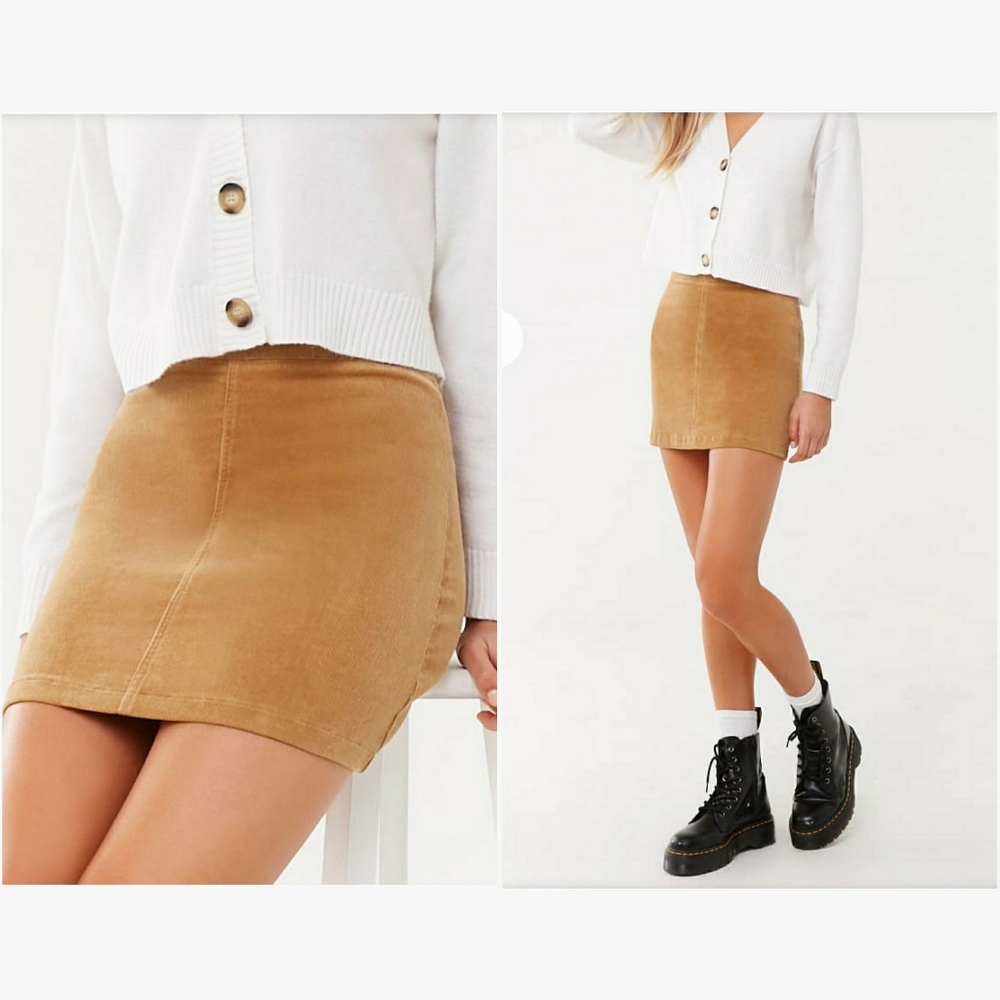 3/$20 NWT Les Halles Tan Corduroy Miniskirt XS